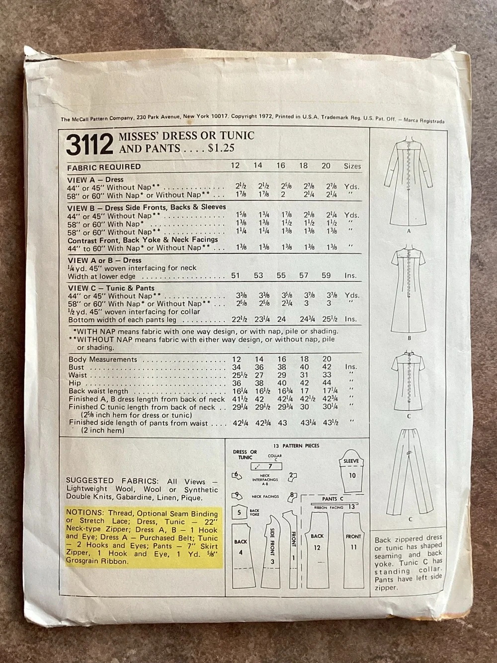 McCalls vintage sewing